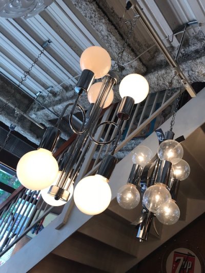 画像1: Chrome Pendant  Light