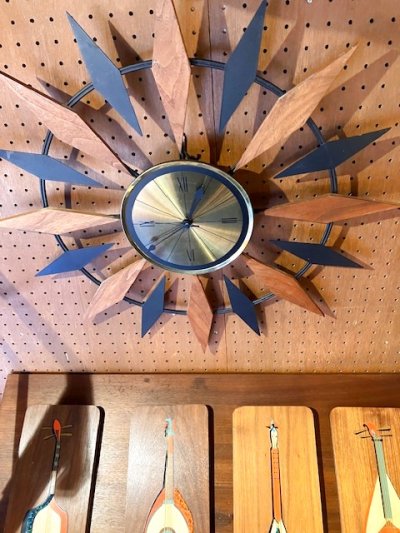 画像1: Vintage Sun Burst Clock