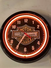 画像1:  "HARLEY-DAVIDSON" NeonClock (1)