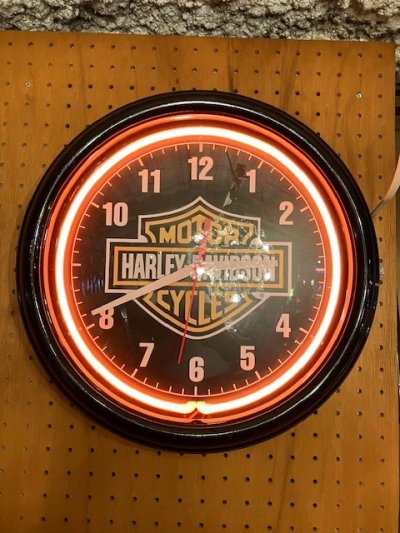 画像1:  "HARLEY-DAVIDSON" NeonClock